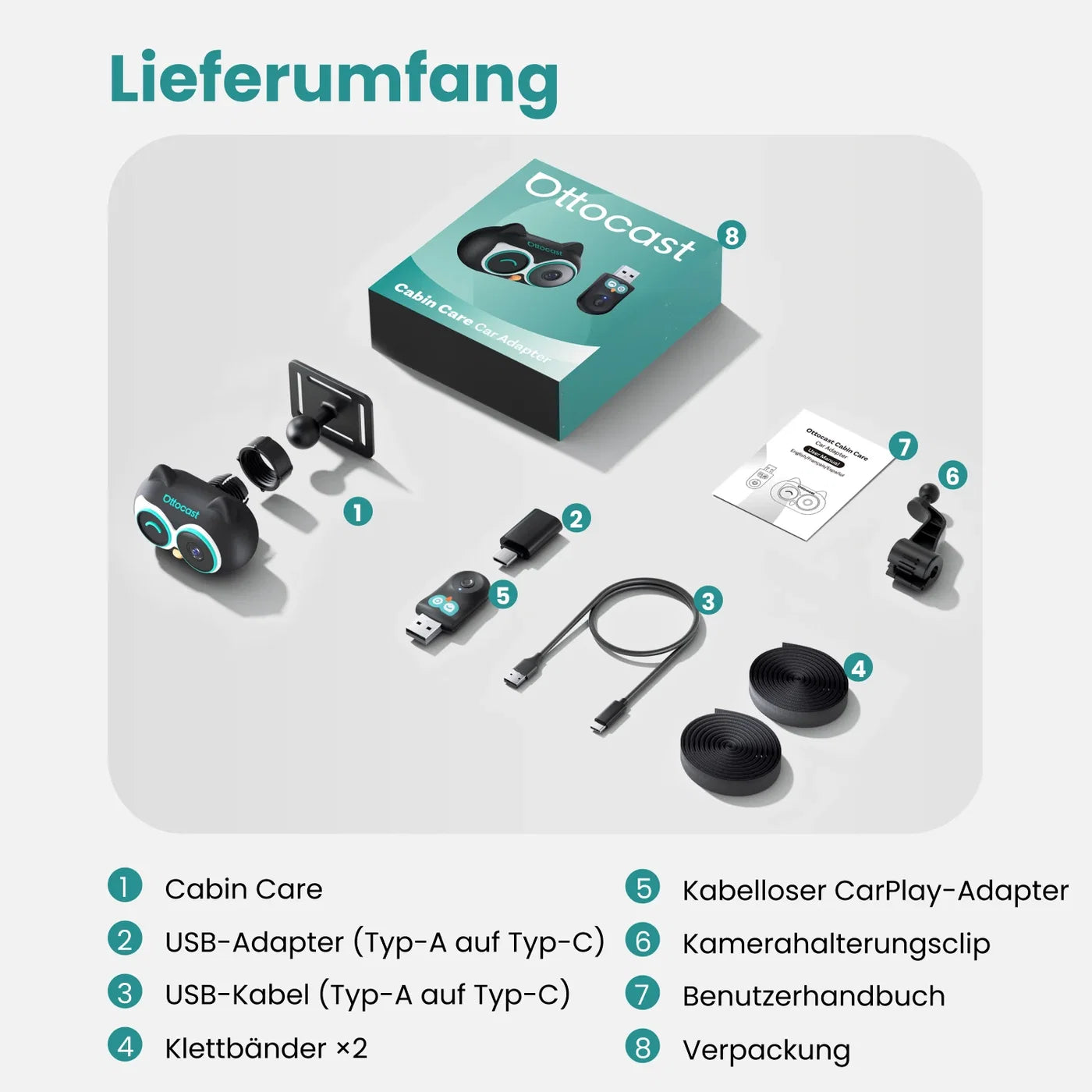 Cabin Care – Rücksitzkamera mit Wireless CarPlay
